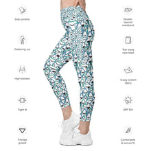 Load image into Gallery viewer, Happiest Sharks Pocket Leggings (XS - 6X)