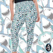 Load image into Gallery viewer, Happiest Sharks Plus Size Leggings