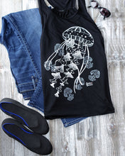 Load image into Gallery viewer, Ghost Jellies Tank - Flowy Racerback Tank - Scuba Sisters Diving Apparel