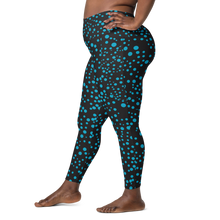 Load image into Gallery viewer, Side view of plus size Beautiful Bioluminescence Pocket Leggings with pocket detail