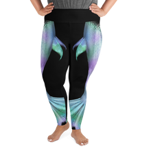 Load image into Gallery viewer, Shimmering Mermaid Tail Plus Size Leggings - Scuba Sisters Diving Apparel