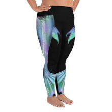 Load image into Gallery viewer, Shimmering Mermaid Tail Plus Size Leggings - Scuba Sisters Diving Apparel