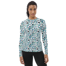 Load image into Gallery viewer, Happiest Sharks Women's Rash Guard - Warehouse