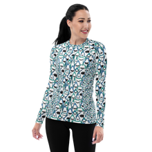 Load image into Gallery viewer, Happiest Sharks Women's Rash Guard - Warehouse