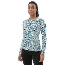 Load image into Gallery viewer, Happiest Sharks Women's Rash Guard - Warehouse