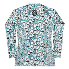 Load image into Gallery viewer, Happiest Sharks Women's Rash Guard - Warehouse