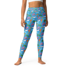 Load image into Gallery viewer, Woman wearing Happiest Ocean High Waist Leggings for scuba diving, snorkeling, SUP, and other water sports