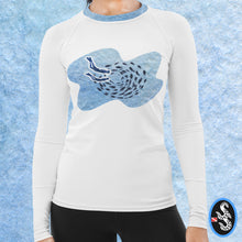 Load image into Gallery viewer, Swirly Fish Buddies Women's Rash Guard