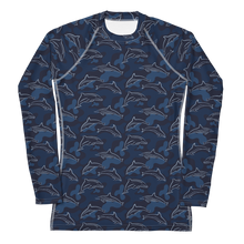 Load image into Gallery viewer, Dolphin Plus Size Rash Guard by Scuba Sisters