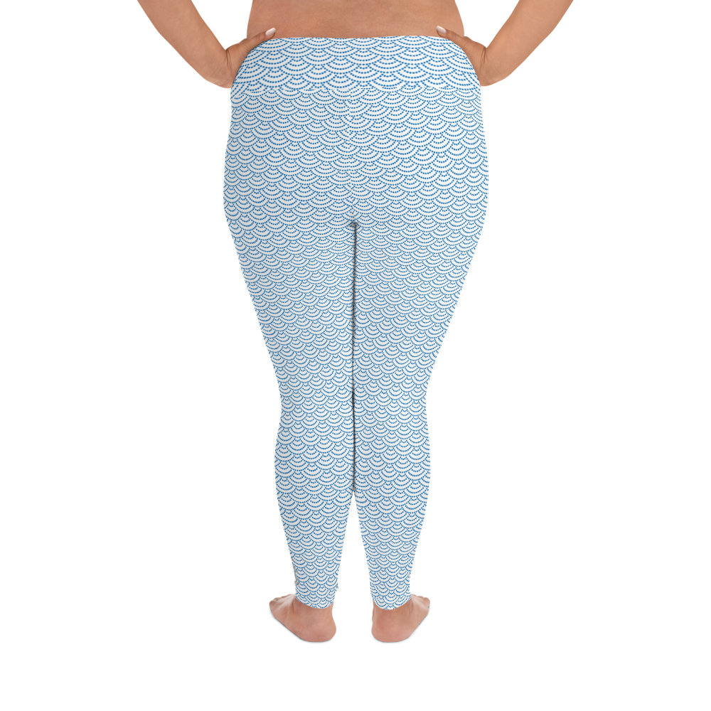 Plus size fish scale leggings top