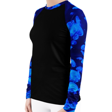 Load image into Gallery viewer, Jellyfish Bloom Women's Rash Guard - Scuba Sisters Diving Apparel