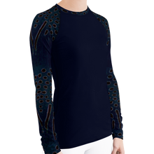 Load image into Gallery viewer, Moonrise Puffer Women's Rash Guard - Scuba Sisters Diving Apparel