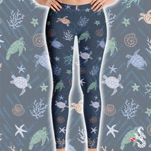 Load image into Gallery viewer, Sea Turtle Leggings by Scuba Sisters