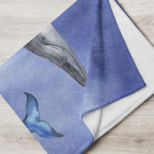 Load image into Gallery viewer, Whale Dreams Throw Blanket