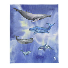 Load image into Gallery viewer, Whale Dreams Throw Blanket