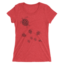 Load image into Gallery viewer, Turtle Crossing Tee - Fitted Scoopneck - Scuba Sisters Diving Apparel