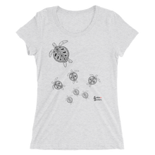 Load image into Gallery viewer, Turtle Crossing Tee - Fitted Scoopneck - Scuba Sisters Diving Apparel