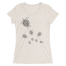 Load image into Gallery viewer, Turtle Crossing Tee - Fitted Scoopneck - Scuba Sisters Diving Apparel