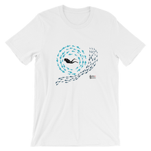 Load image into Gallery viewer, Swirly Fish Tee - Unisex - Scuba Sisters Diving Apparel
