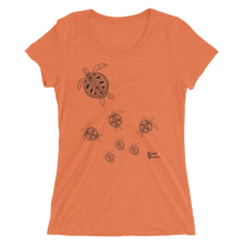Load image into Gallery viewer, Turtle Crossing Tee - Fitted Scoopneck - Scuba Sisters Diving Apparel