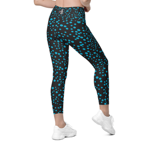 Back view of Beautiful Bioluminescence Pocket Leggings showing full coverage