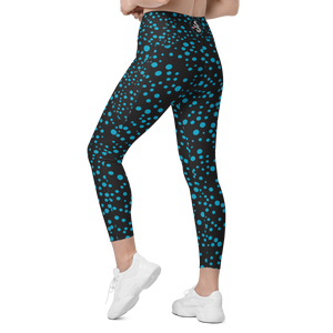 Beautiful Bioluminescence Pocket Leggings for water sports, scuba, snorkeling