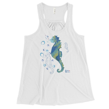 Load image into Gallery viewer, Bubbly Seahorse Tank - Flowy Racerback - Scuba Sisters Diving Apparel