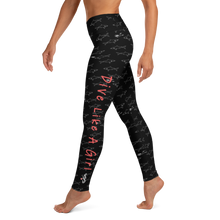 Load image into Gallery viewer, Dive Like a Girl Leggings - High Waist - Scuba Sisters Diving Apparel
