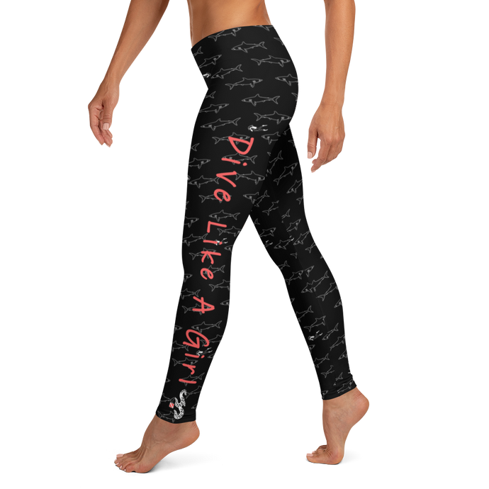 Dive Like a Girl Leggings - Scuba Sisters Diving Apparel