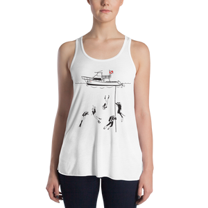 Diving with My Scuba Sisters Tank - Flowy Racerback - Scuba Sisters Diving Apparel
