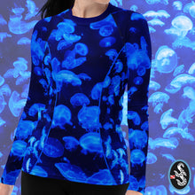 Load image into Gallery viewer, Jellyfish Bloom Whirl Women&#39;s Rash Guard