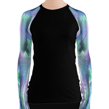 Load image into Gallery viewer, Shimmering Mermaid Tail Women&#39;s Rash Guard (Warehouse)