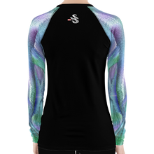 Load image into Gallery viewer, Shimmering Mermaid Tail Women&#39;s Rash Guard (Warehouse)