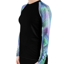 Load image into Gallery viewer, Shimmering Mermaid Tail Women&#39;s Rash Guard (Warehouse)