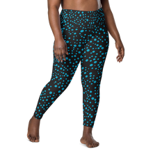 Load image into Gallery viewer, Front view of plus size Beautiful Bioluminescence Pocket Leggings, UPF 50+ protection