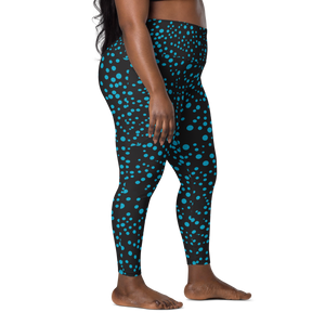 Plus size high-waisted Beautiful Bioluminescence Pocket Leggings for scuba and water sports