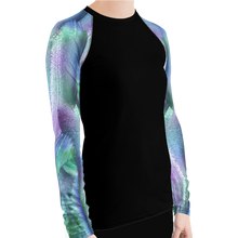 Load image into Gallery viewer, Shimmering Mermaid Tail Women&#39;s Rash Guard (Warehouse)