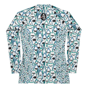 Happiest Sharks Women's Rash Guard - Warehouse