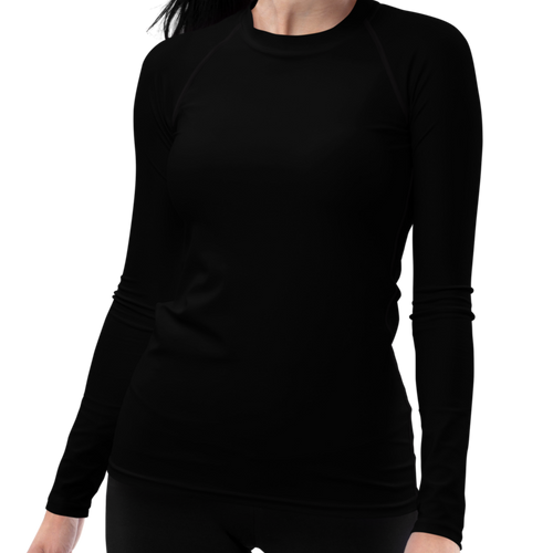 Basic Black Women's Scuba Rash Guard
