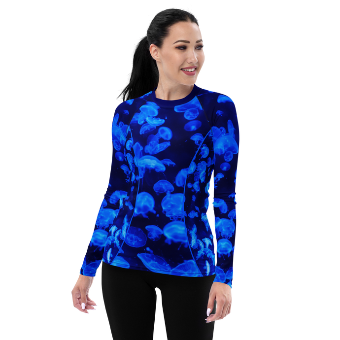 Jellyfish Bloom Whirl Women's Rash Guard (Warehouse)