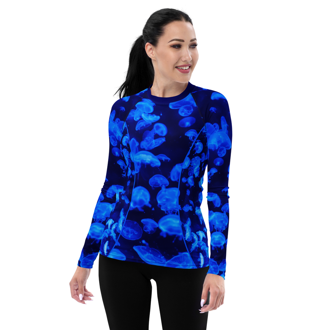 Jellyfish Bloom Whirl Women's Rash Guard (Warehouse)