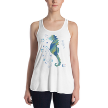 Load image into Gallery viewer, Bubbly Seahorse Tank - Flowy Racerback - Scuba Sisters Diving Apparel