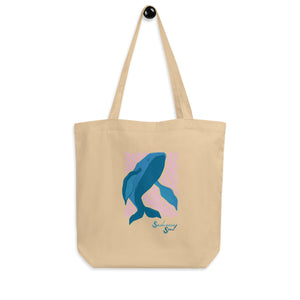 Wise Whale Eco Tote Bag ~ Seabreeze Soul