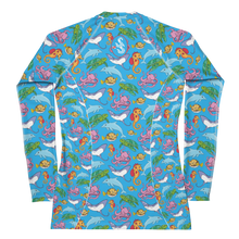 Load image into Gallery viewer, Flat View of Happiest Ocean Rash Guard