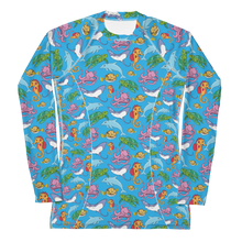 Load image into Gallery viewer, Flat View of Happiest Ocean Rash Guard