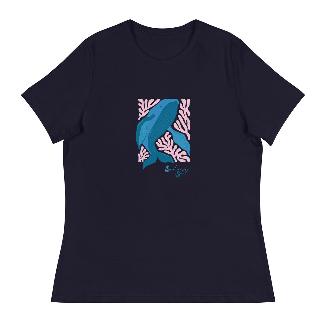 Wise Whale Women's Relaxed Tee ~ Seabreeze Soul