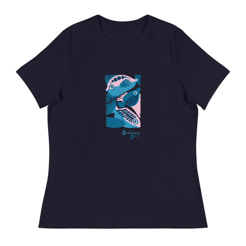 Fish Three Women's Relaxed Tee ~ Seabreeze Soul