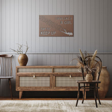 Load image into Gallery viewer, Dive Like A Girl Bubble Dive Flag - Metal Sign