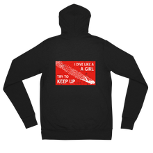 Load image into Gallery viewer, Women&#39;s Scuba Diving Zip Hoodie by Scuba Sisters