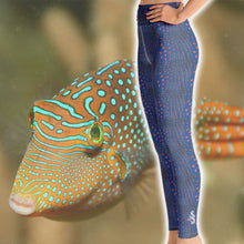 Load image into Gallery viewer, Pufferfish Scuba Diving Leggings by Scuba Sisters